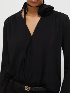 Blusa Con Nastro E Fiore*Marella Hot