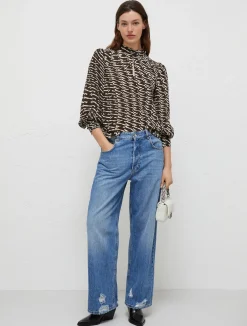 Blusa In Crêpe Di Seta*Marella Outlet