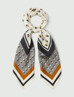 Foulard In Seta Stampa Stelle*Marella New