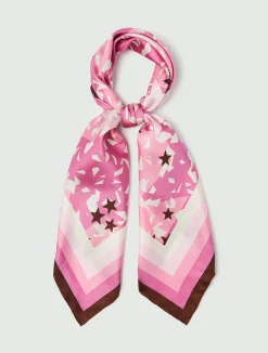 Foulard In Seta Stampa Stelle*Marella New