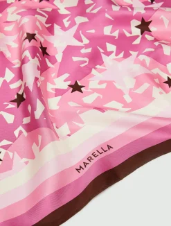 Foulard In Seta Stampa Stelle*Marella New