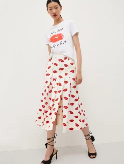 Gonna Stampata A Pieghe*Marella Discount