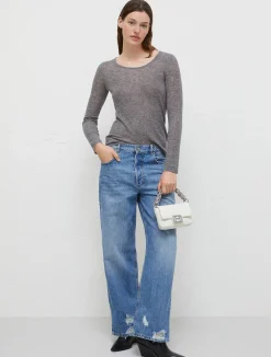 Maglia A Coste Aderente*Marella Online