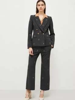 Pantaloni Flare Con Ricami*Marella