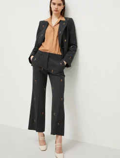 Pantaloni Flare Con Ricami*Marella